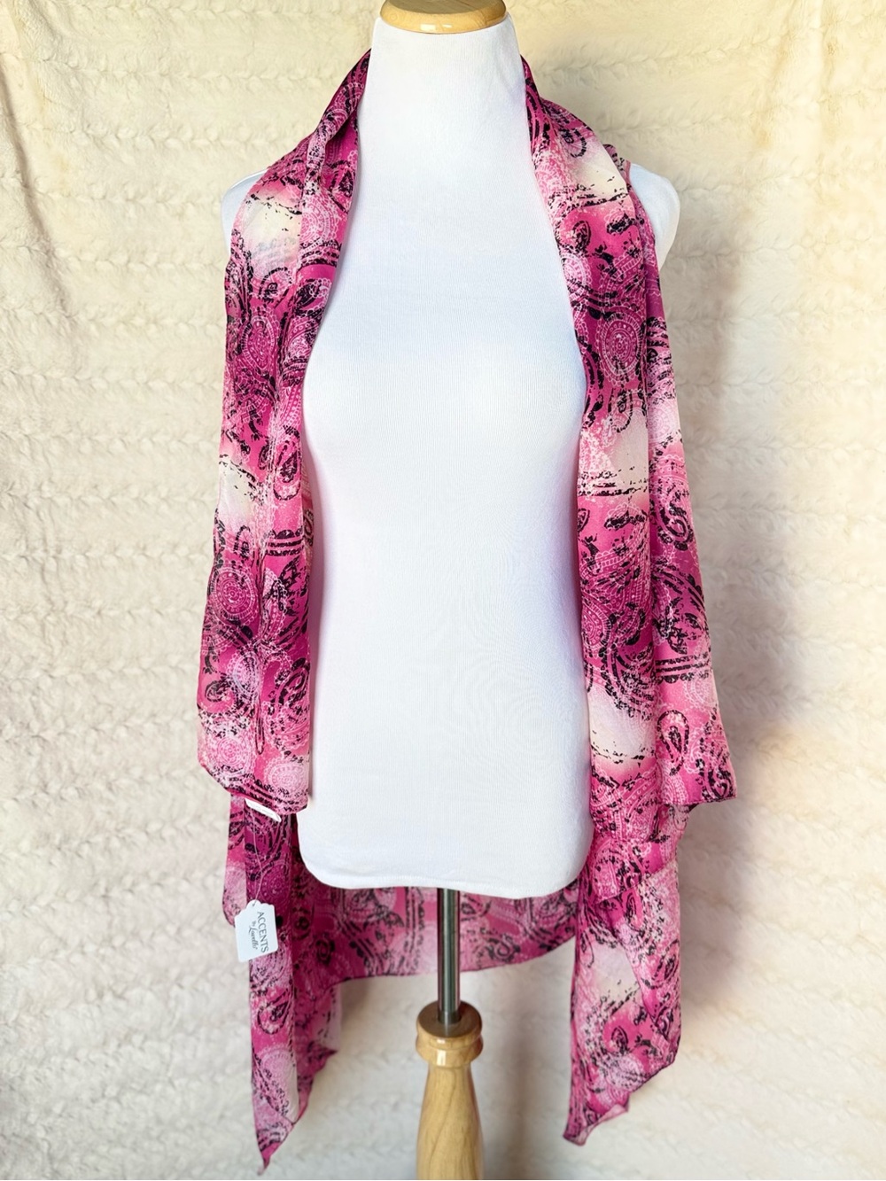 Sheer Pink & Black Vest